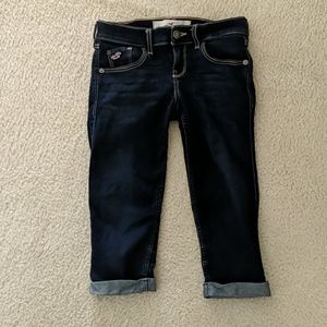 Hollister dark blue denim capri pants